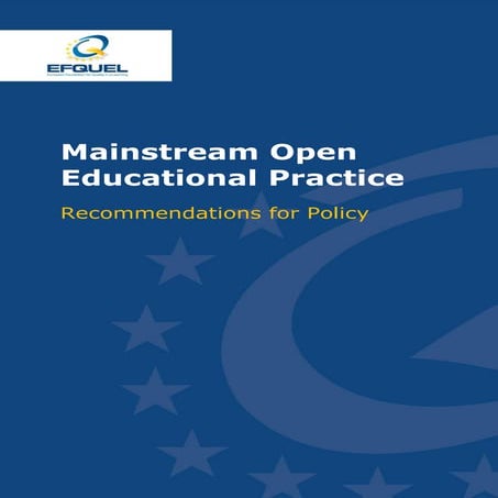 Policy Recommendations for Mainstreaming Open Educational Practices