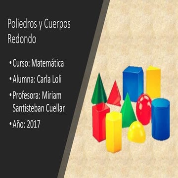 Poliedros y cuerpos redondos hoy