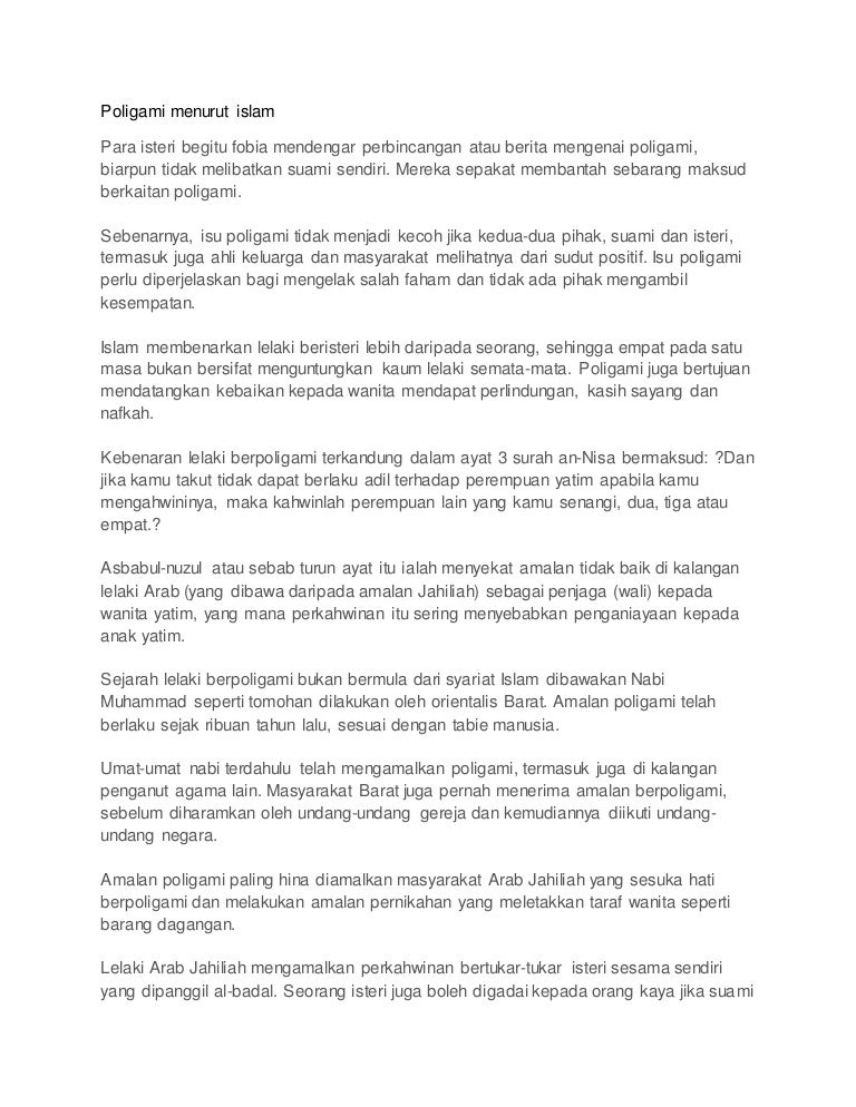 Poligami Menurut Islam