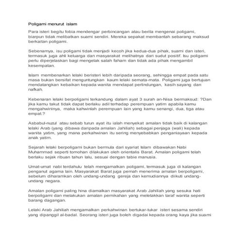 Poligami menurut islam