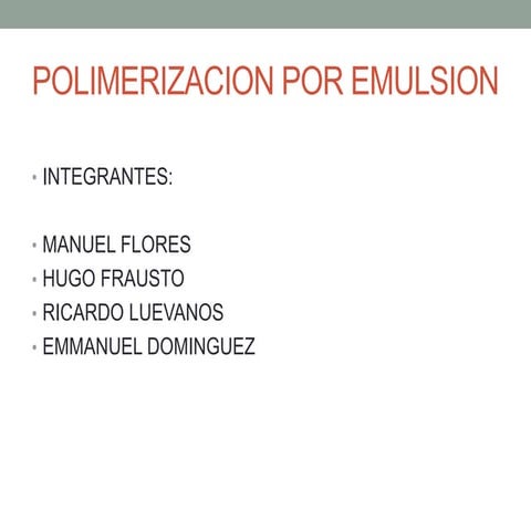Polimerizacion por emulsion 1