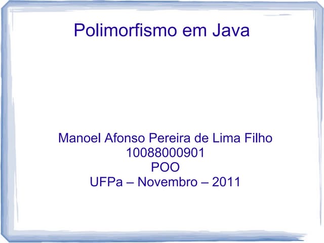 Polimorfismo em java