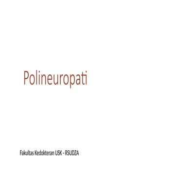 NEUROPATI PERIFER Peripheral Neuropathy. | PDF
