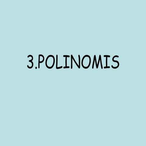 PolinomiS | PPT