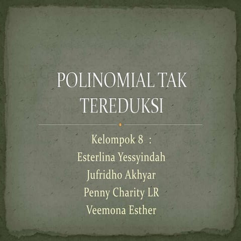 Polinomial tak tereduksi