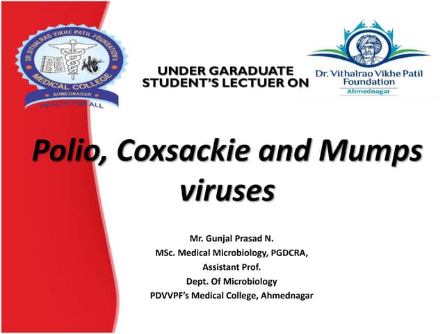Polio coxsackie mumps virus 