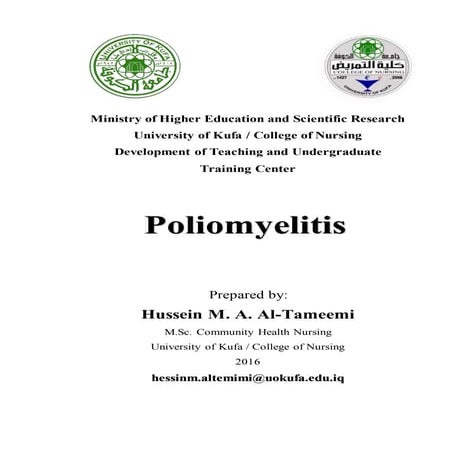 Poliomyelitis lecture (autosaved)