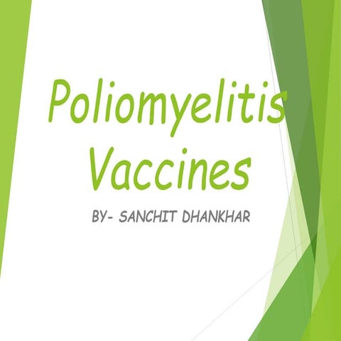 Poliomyelitis vaccines- Pharmaceutical Microbiology