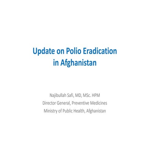 Polio update afghanistan