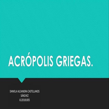 ACRÓPOLIS GRIEGA