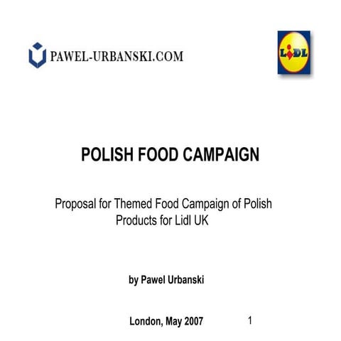 Polish Food Campaign for Lidl UK