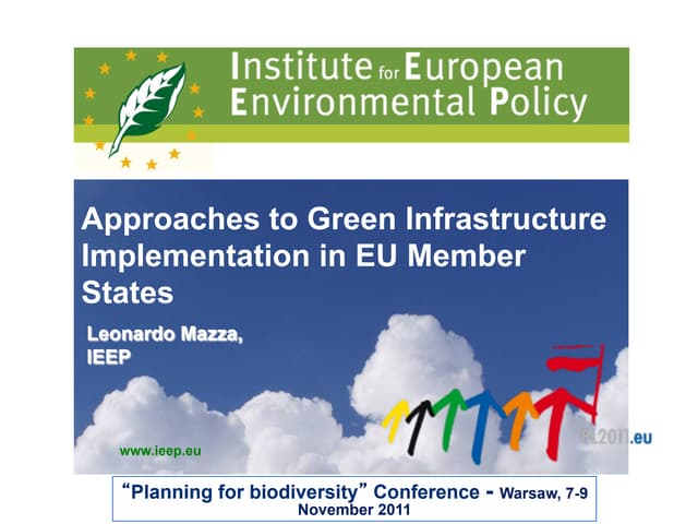 Approaches to Green Infrastructure Implementation in EU Member States