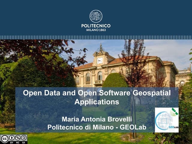 Open Data and Open Software Geospatial Applications