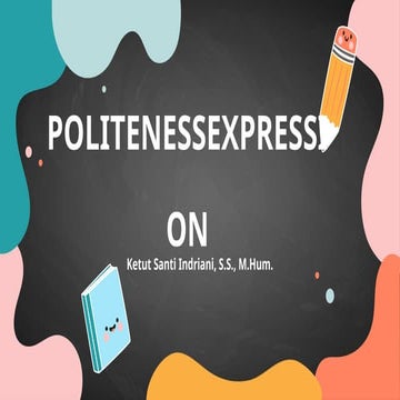 POLITENESS EXPRESSION_ENGLISH FOR HOSPITALITY