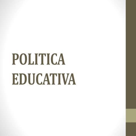 Politica educativa