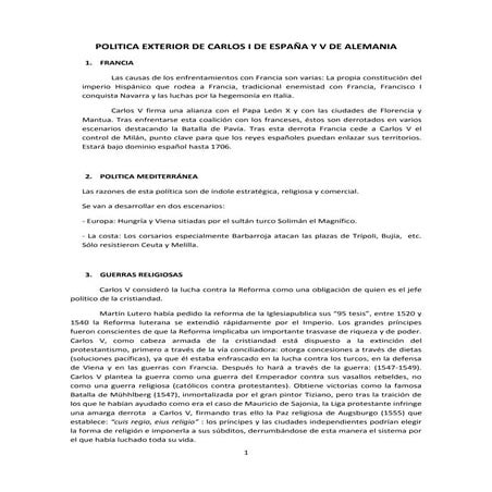 Politica exterior de carlos v