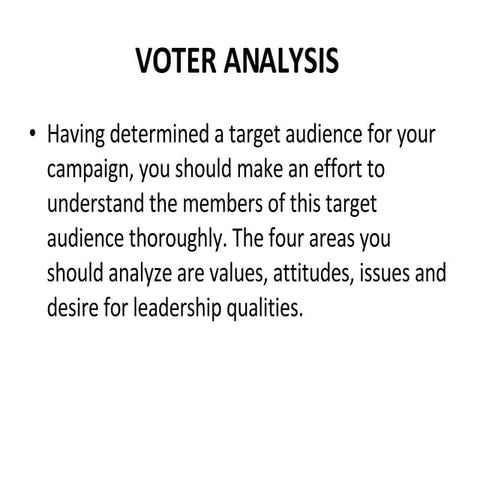 Political Campaign Planning parte2