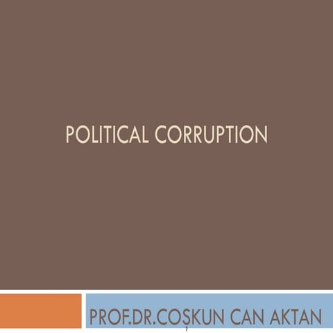 Introduction to Corruption, definition, types, impact and conclusion | PPTX