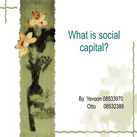 What is social capital
