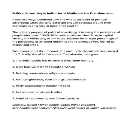 Political advertising in india