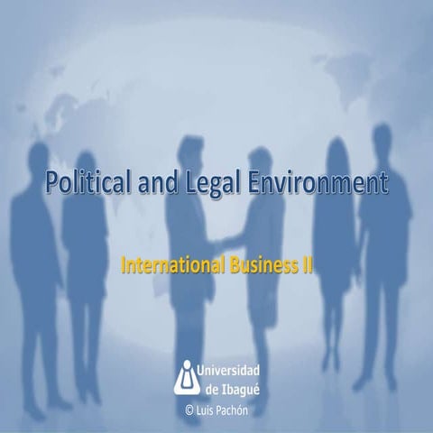 Political and legal environment