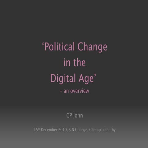 Political change in the digital age