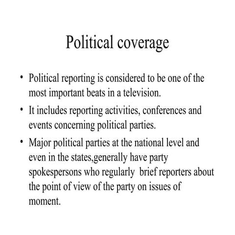 Political coverage