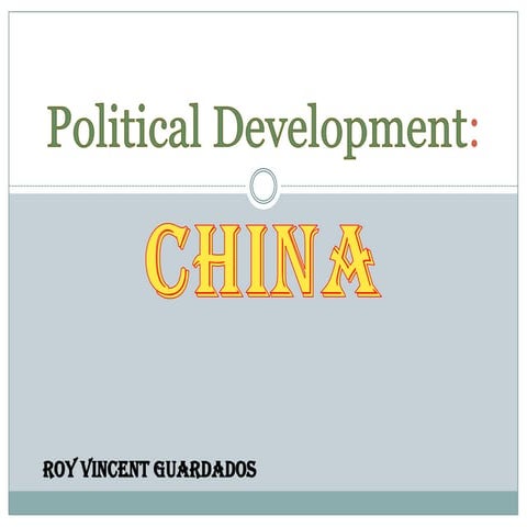 China: Political Development