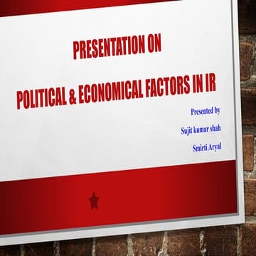 Political & Economical Factors on Industrial Relations (IR) in Nepal
