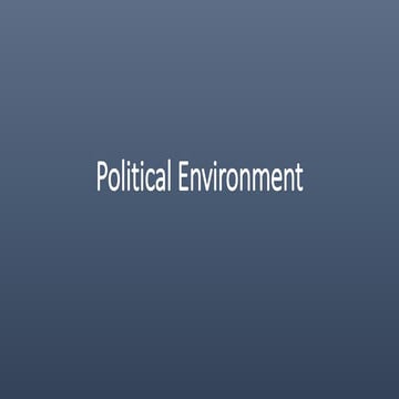 Political environment