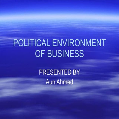 Political environment of business