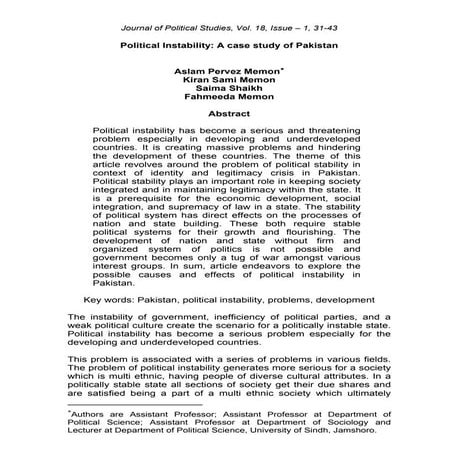 Political instability