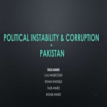 Political instability & corruption