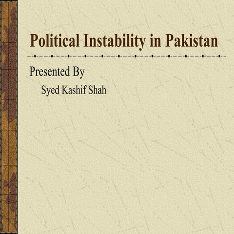 Political instability in pakistan