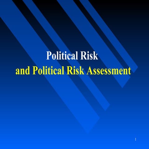 Political risk assessment
