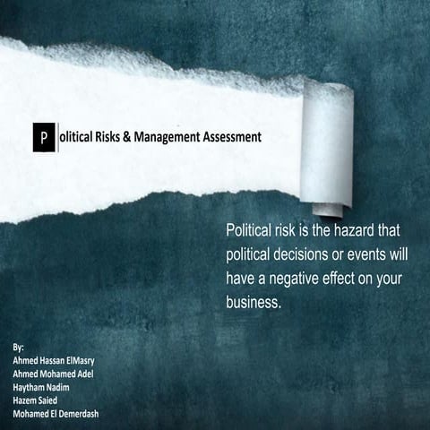 Political risks and management assesment