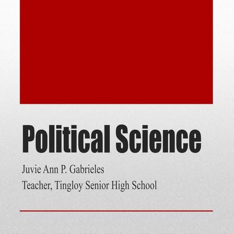 Political science and politics
