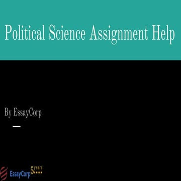 Political Science Assignment Help