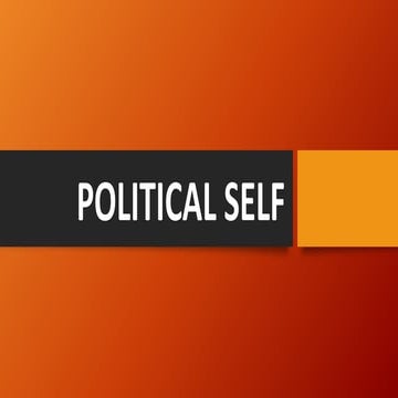 Political self . Understanding the self 