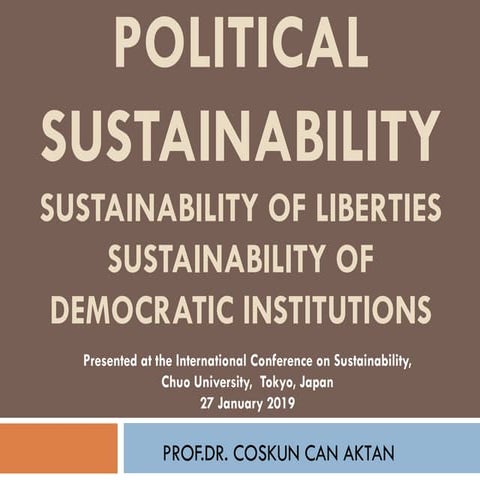 POLITICAL SUSTAINABILITY SUSTAINABILITY OF LIBERTIESSUSTAINABILITY OF DEMO...