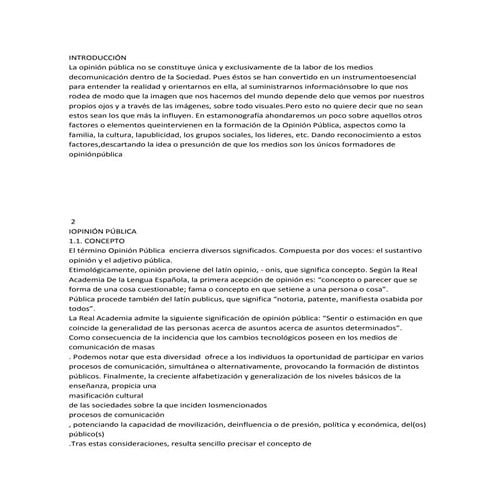 El proceso de la formación de la opinión pública | PDF