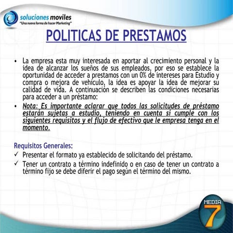 Politicas De Prestamos