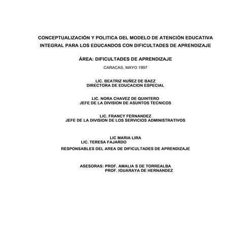 Politicas del area dific aprendizaje