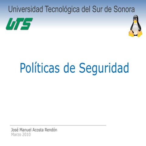Politicas de Seguridad Informática