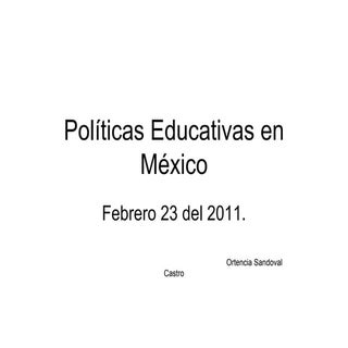 Politicas Educativas