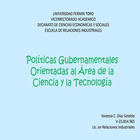 Politicas gub. analisis 