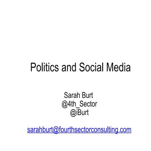 Politics And Social Media - How the Democratic Party Won in 08'