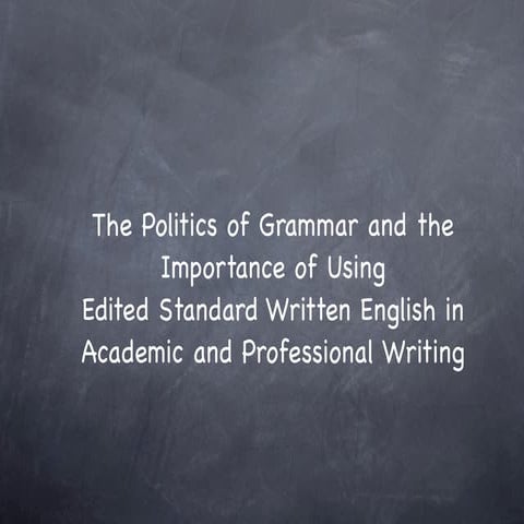 ESWE for Academic Writing