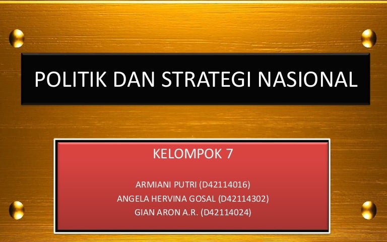 Gambar Pertanyaan Terlibat Dalam Politik Dan Strategi Nasional