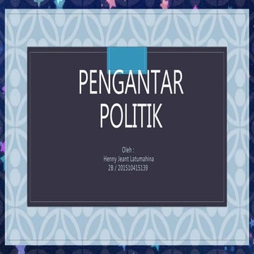 Politik ppt
